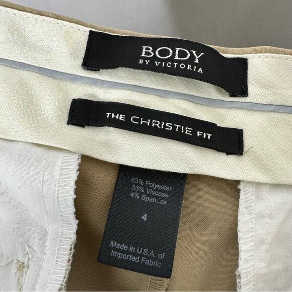 BODY BY VICTORIA / tan the Christie fit bootcut career dress pant trousers / 4 - Picture 7 of 9
